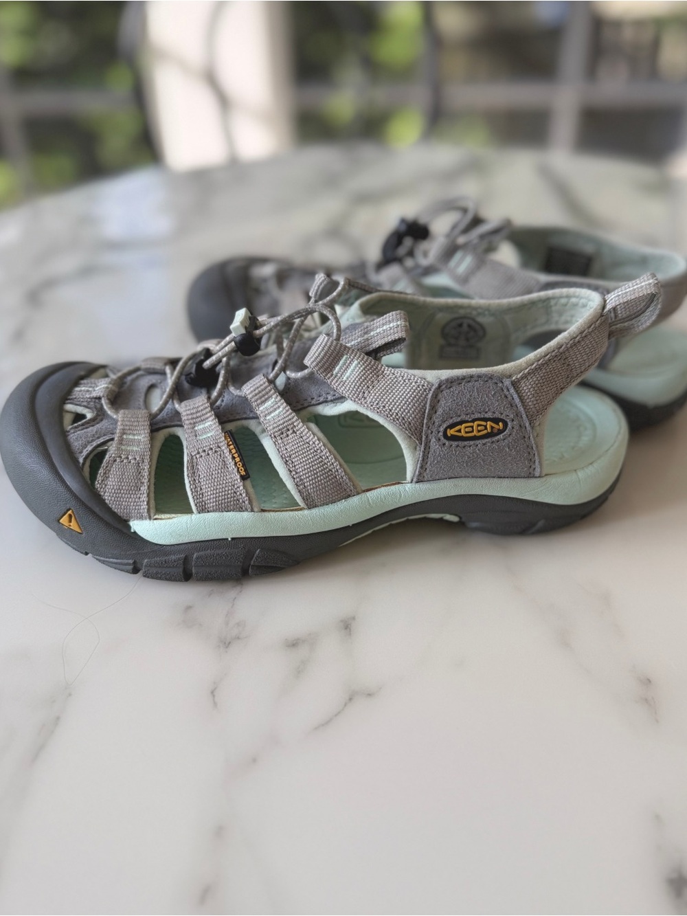 KEEN Newport H2 Women’s 8 Gray Mint Waterproof Sport Sandals